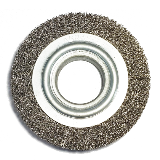 Imagem de Escova de Aço Circular Lisa Aço Carbono 8" x 1" x 5/8" - Abrasfer